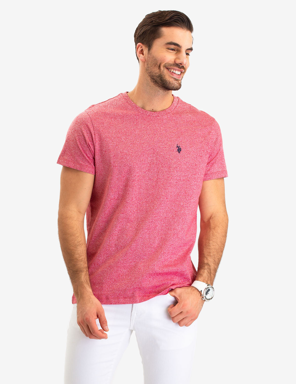 Twisted Yarn Cotton Crew Neck T-Shirt | Generous Fit & Machine Washable