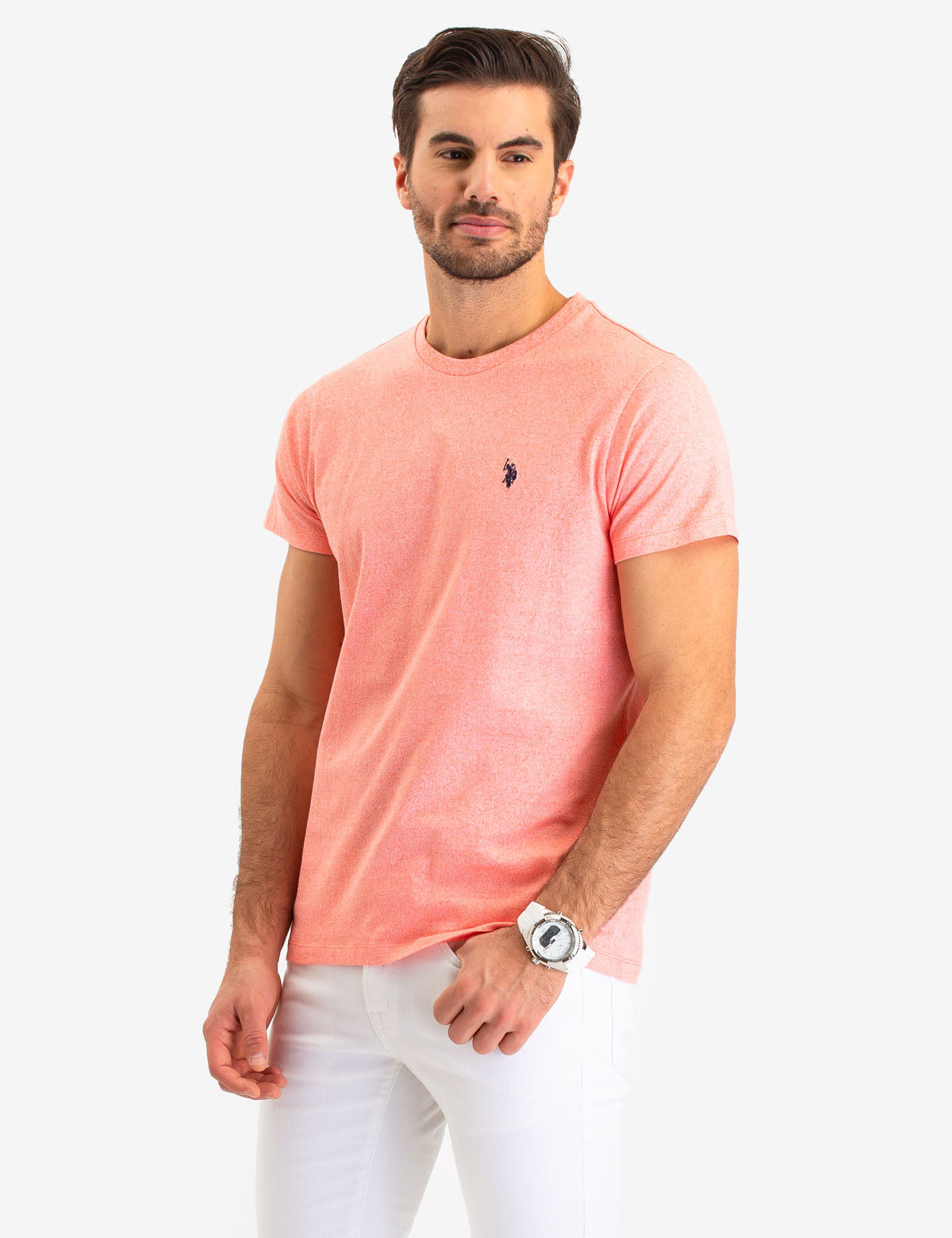 Twisted Yarn Cotton Crew Neck T-Shirt | Generous Fit & Machine Washable