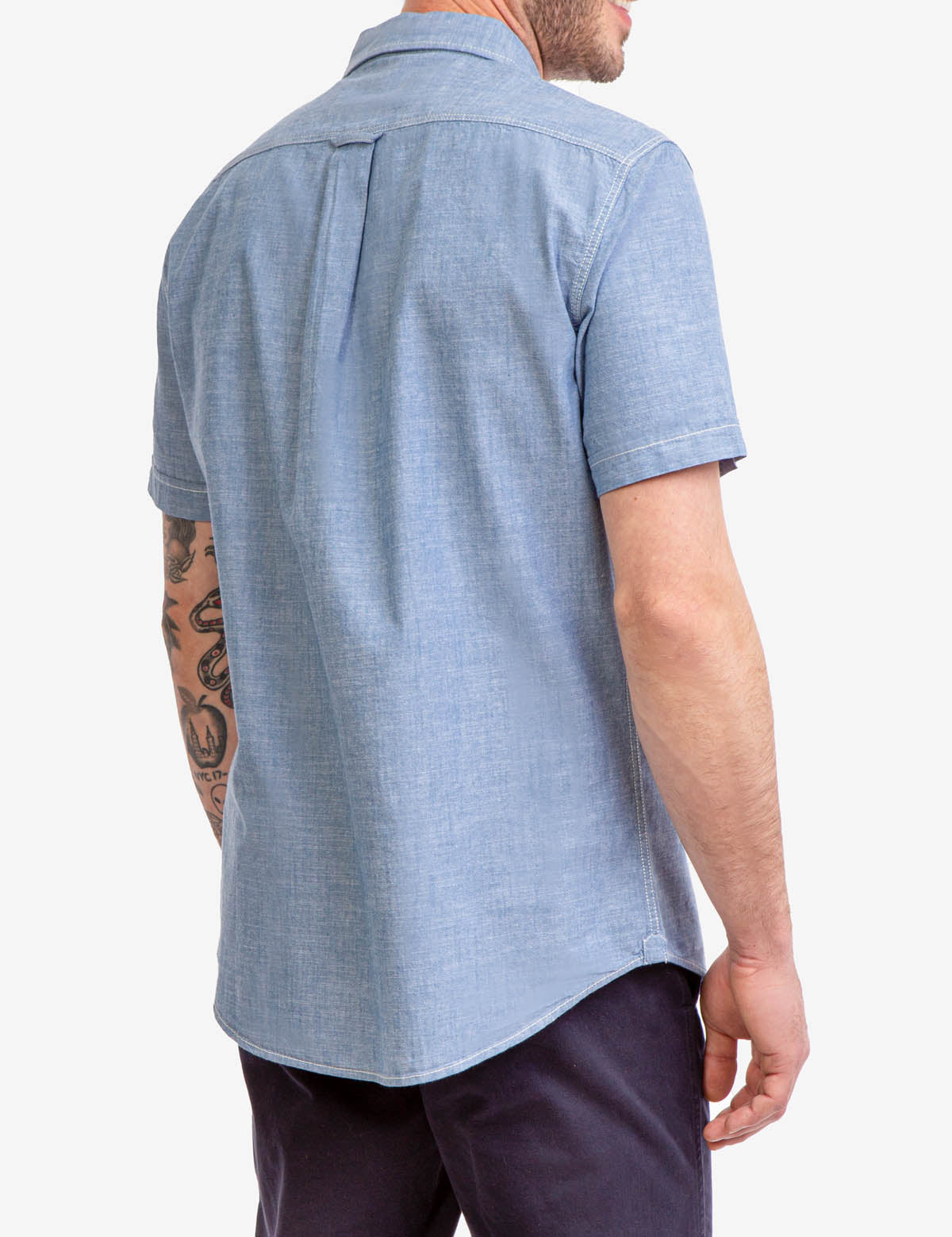 Men's Short Sleeve Utility Shirt with Two Pockets | 100% Cotton