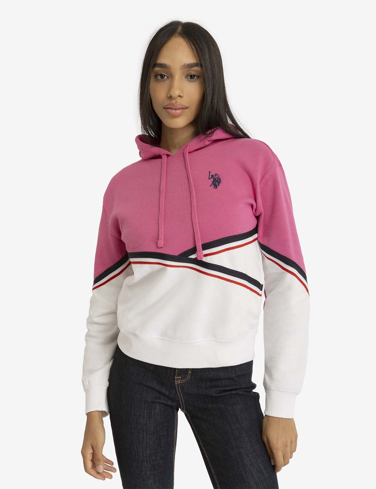 Two-Tone Striped Tape Hoodie | Signature Streetwear Style
