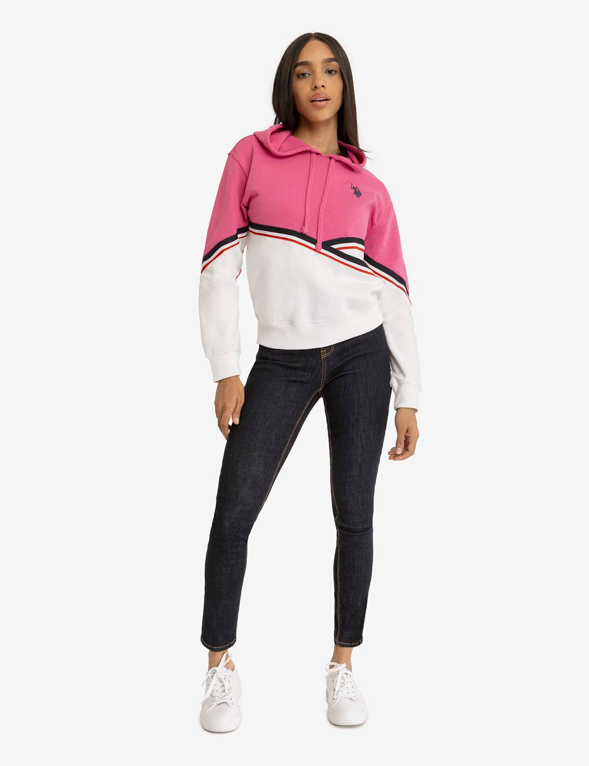 Two-Tone Striped Tape Hoodie | Signature Streetwear Style