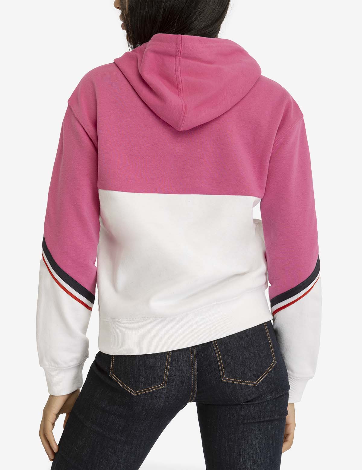 Two-Tone Striped Tape Hoodie | Signature Streetwear Style