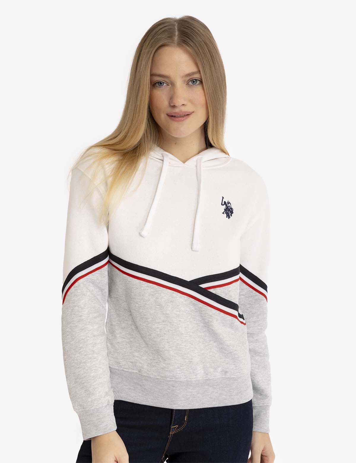 Two-Tone Striped Tape Hoodie | Signature Streetwear Style