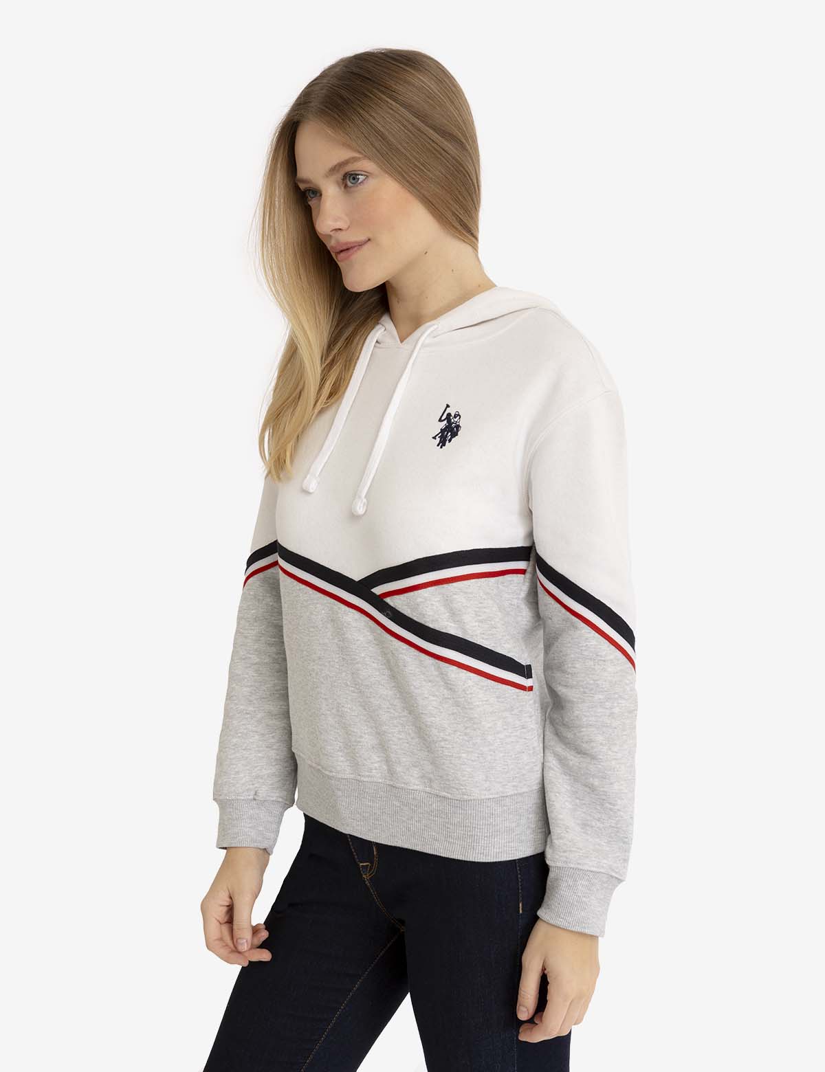 Two-Tone Striped Tape Hoodie | Signature Streetwear Style