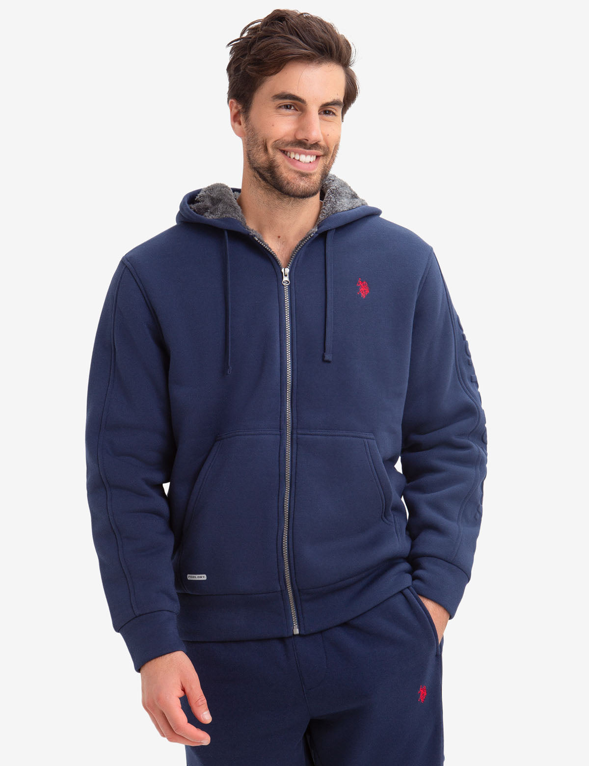 Faux Shearling Lined Hoodie for Men | U.S. Polo Assn.