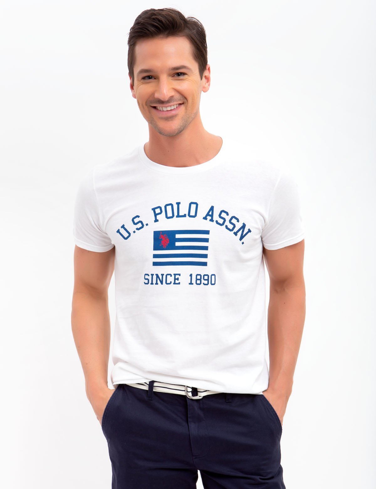U.S. Polo Flag Crew Neck T-Shirt | USPA Casual Wear