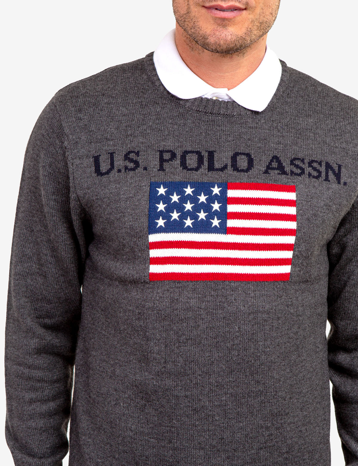 Flag Crew Neck Sweater for Men | U.S. Polo Assn.