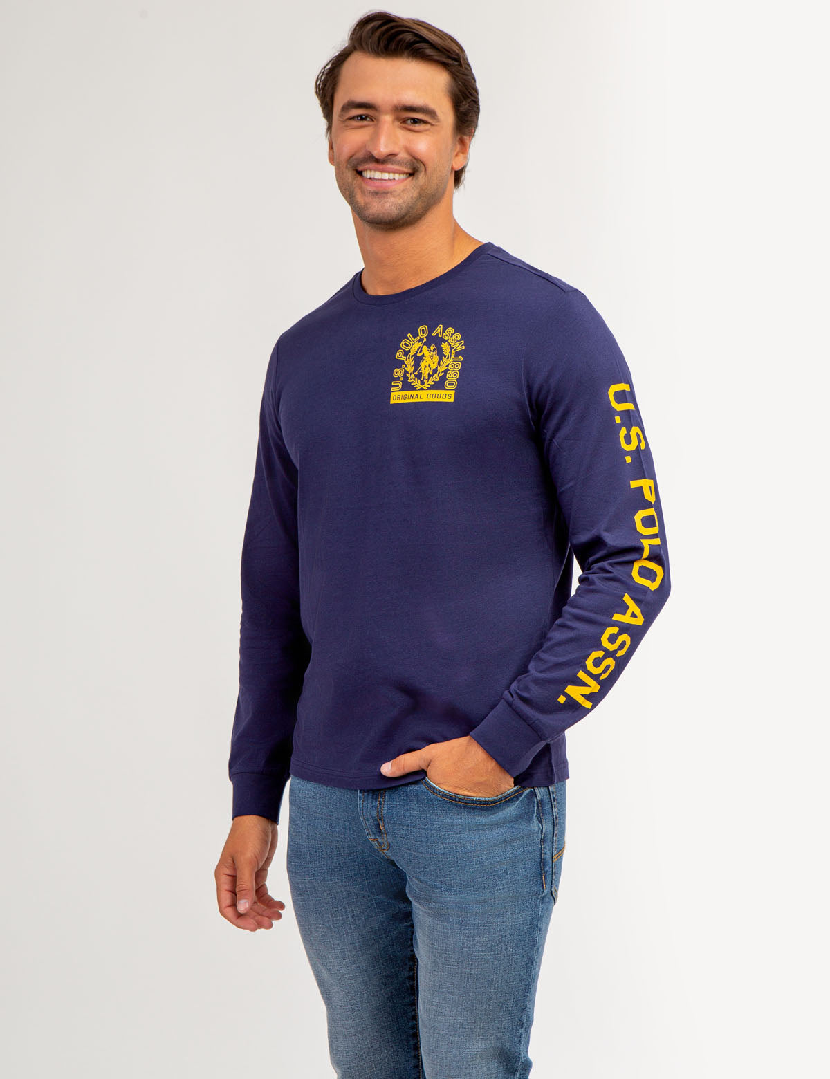 Graphic Long Sleeve T-Shirt for Men | U.S. Polo Assn.