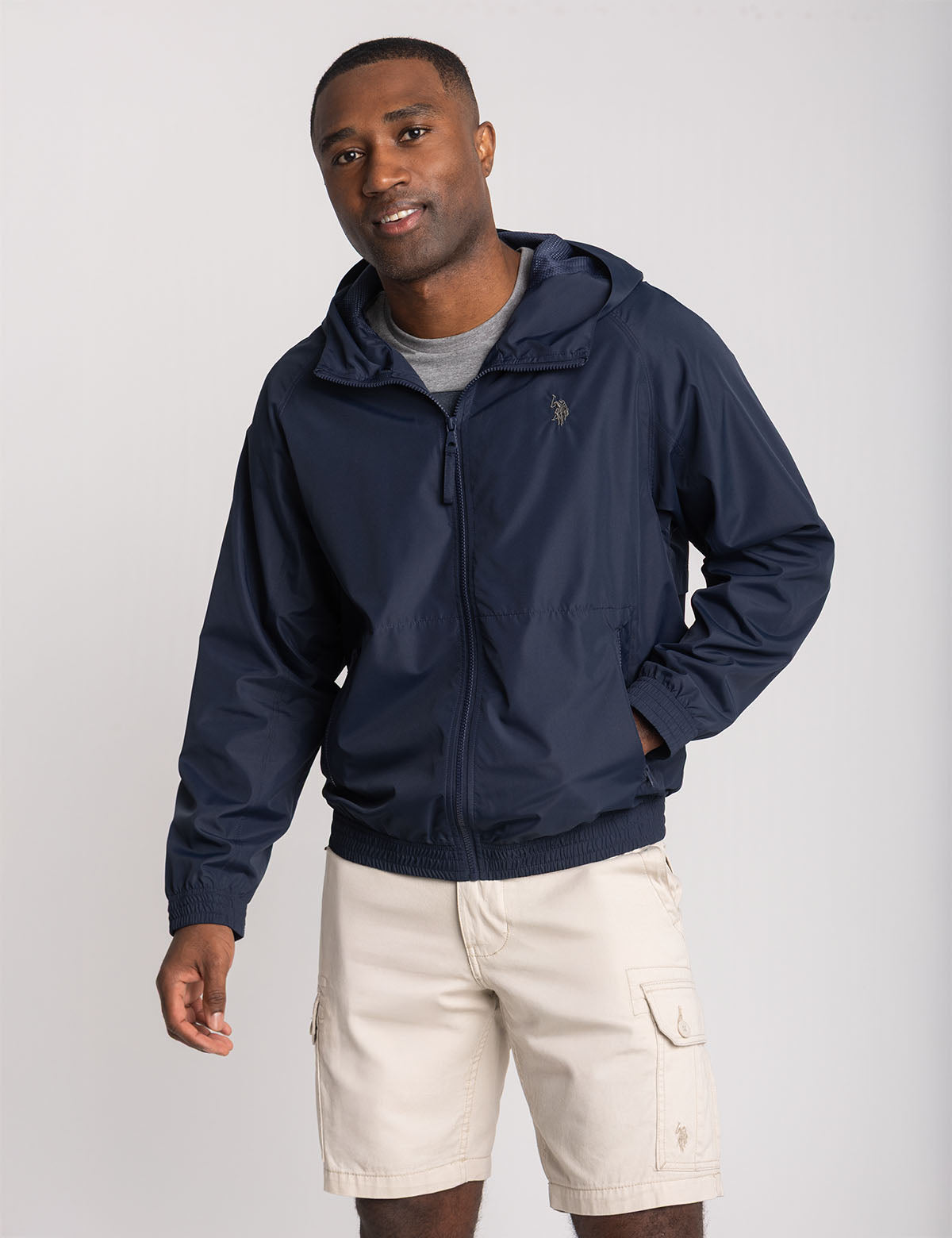 Lightweight Hooded Windbreaker Jacket for Men | U.S. Polo Assn.