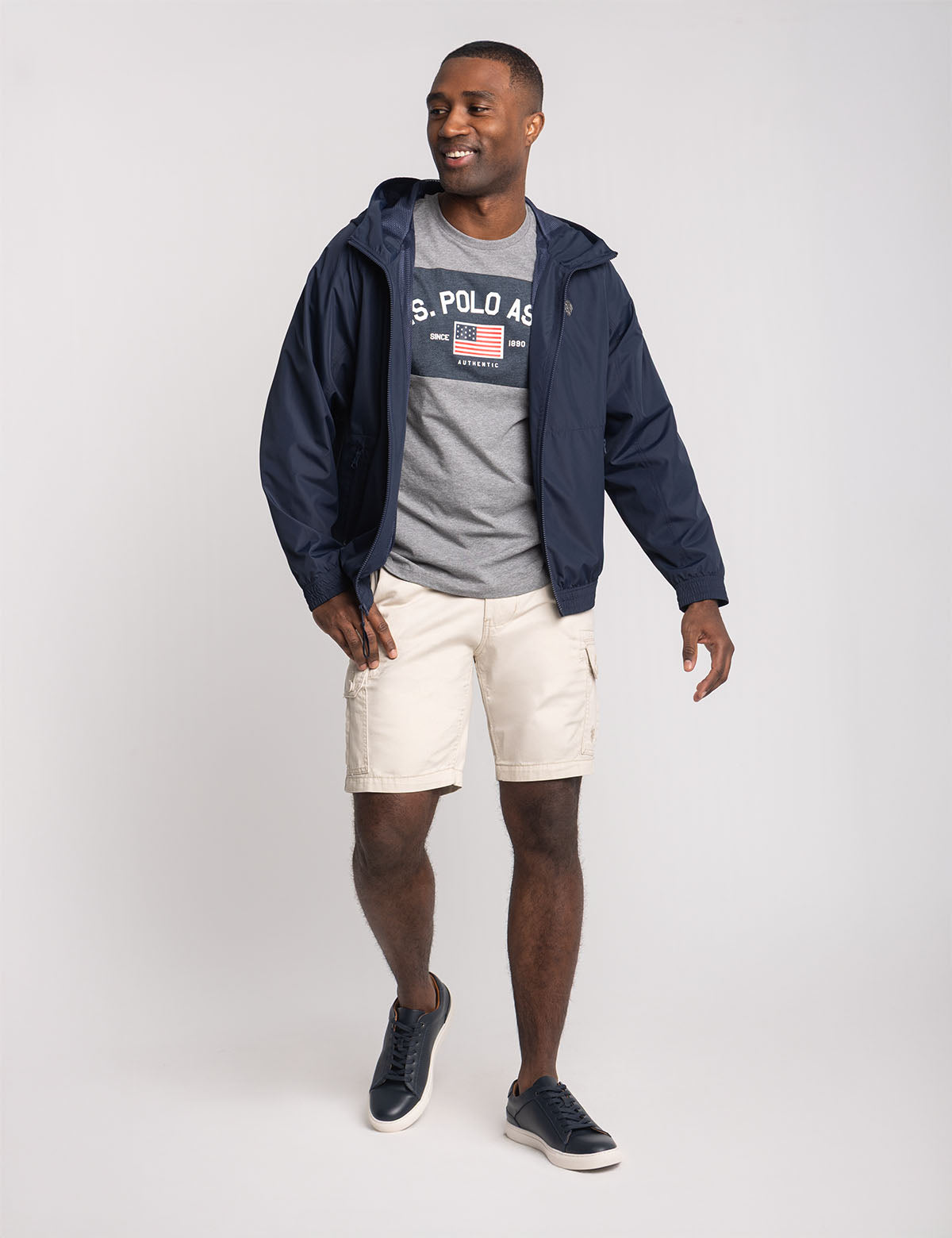 Lightweight Hooded Windbreaker Jacket for Men | U.S. Polo Assn.