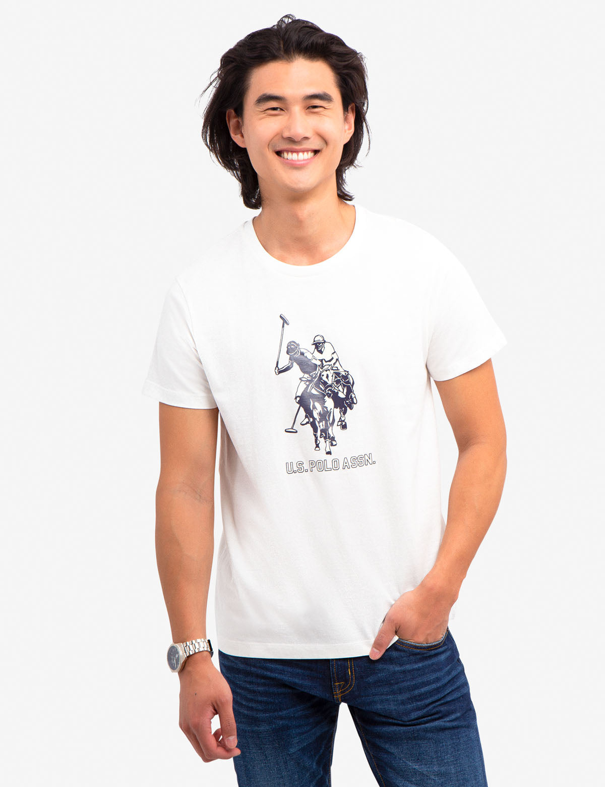 U.S. Polo Assn. Logo Graphic Cotton T-Shirt for Men