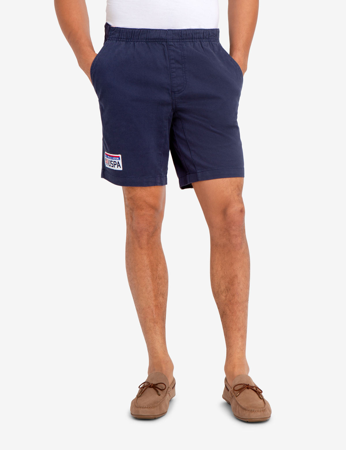 Men's Stretch Cotton Shorts with USPA Patches | U.S. Polo Assn.
