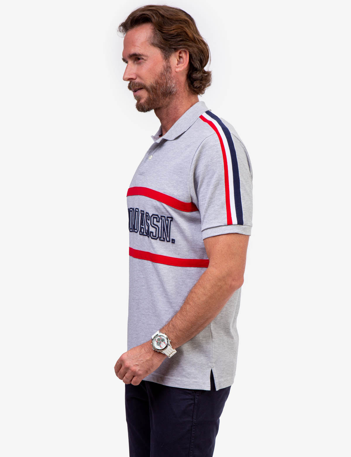 Men's Pique Polo Shirt with Rib Knit Cuffs | U.S. Polo Assn.