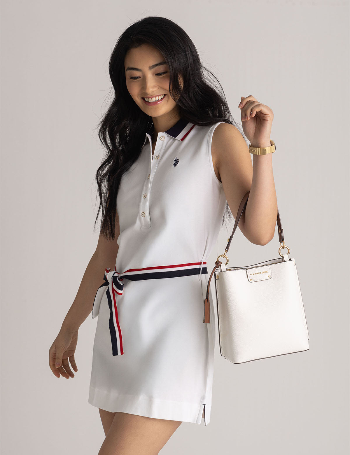Solid Bucket Bag with Adjustable Crossbody Strap | Handbag