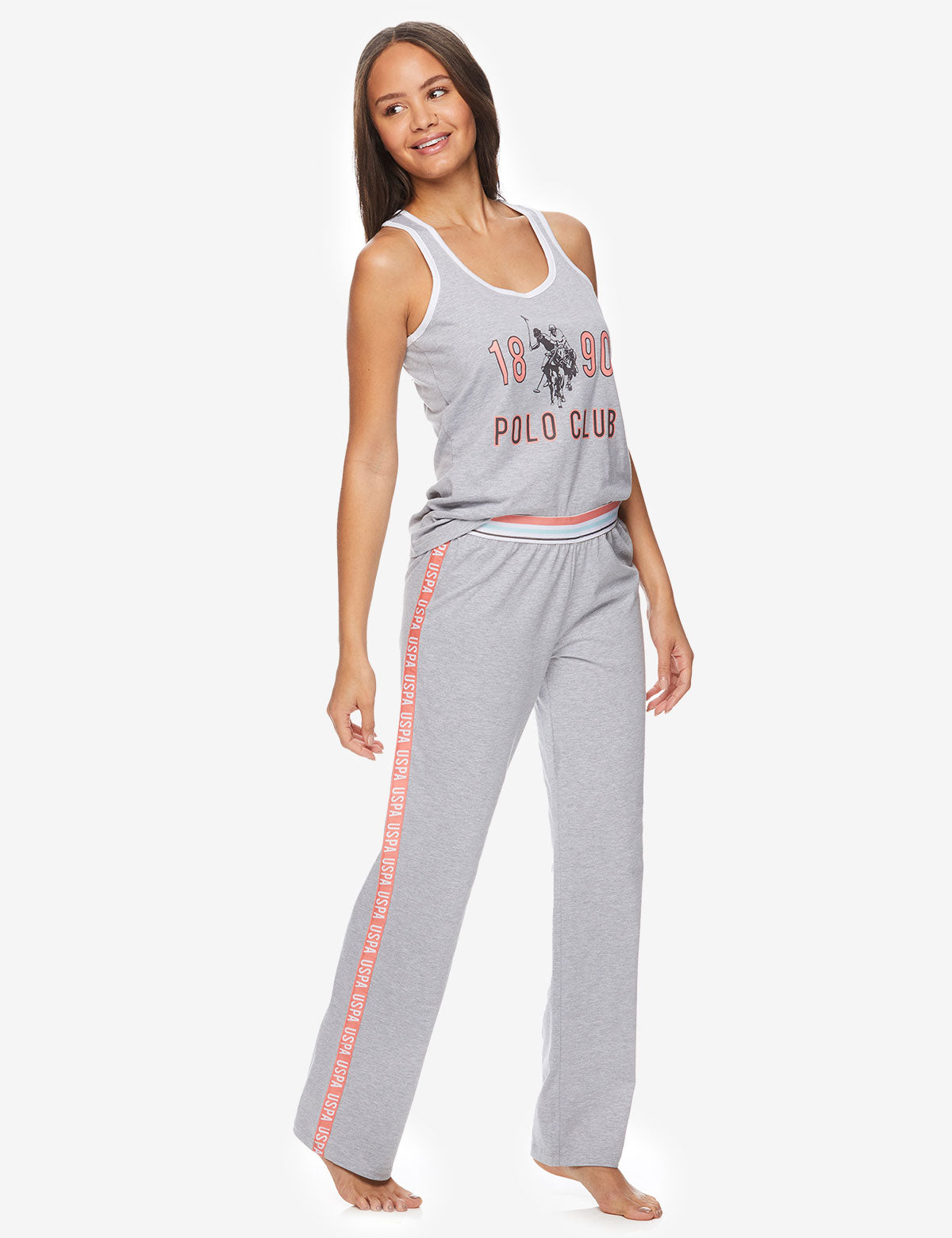 U.S. Polo Assn. Sleeveless Lounge Set with Logo | Cotton Blend Comfort