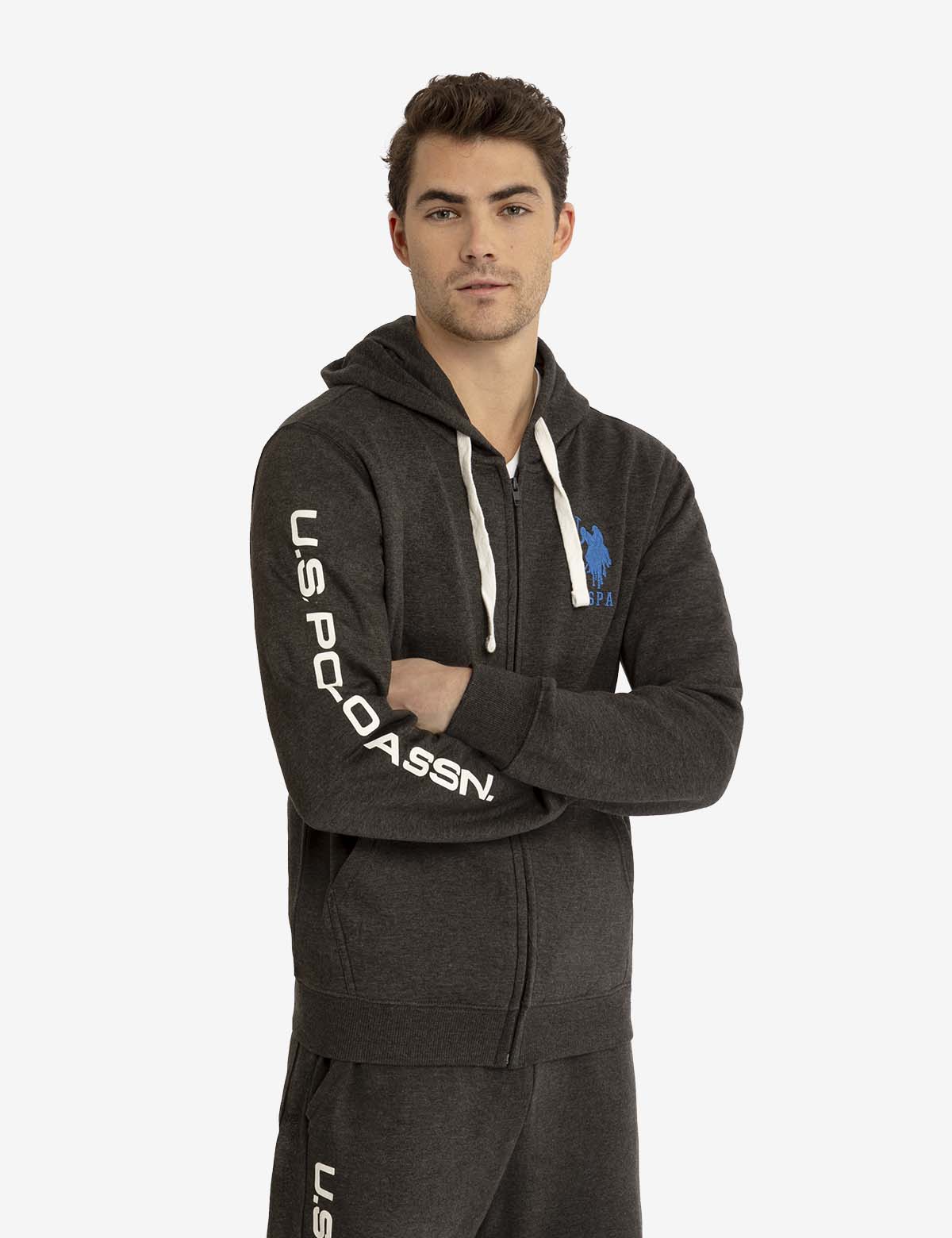Solid Fleece Full Zip Hoodie for Men & Women | U.S. Polo Assn.