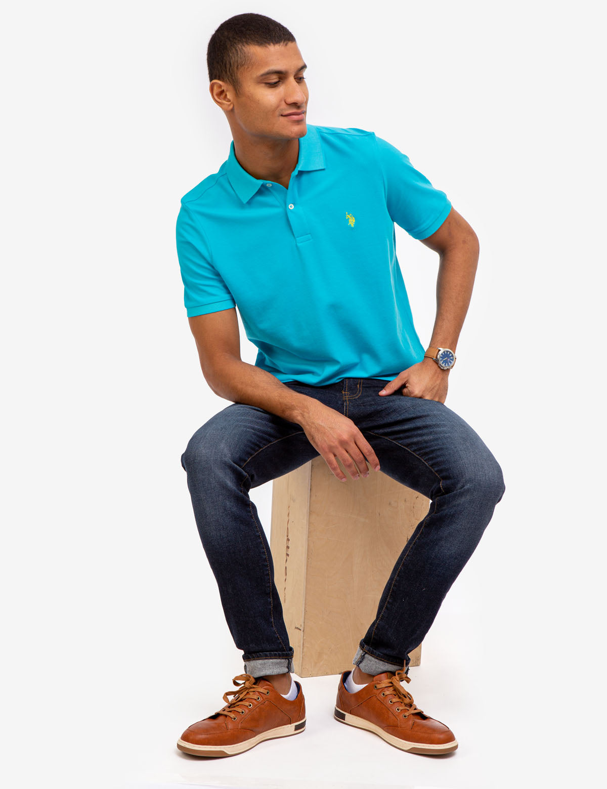 Breathable Pique Polo Shirt for Men with Stretch | Ultimate