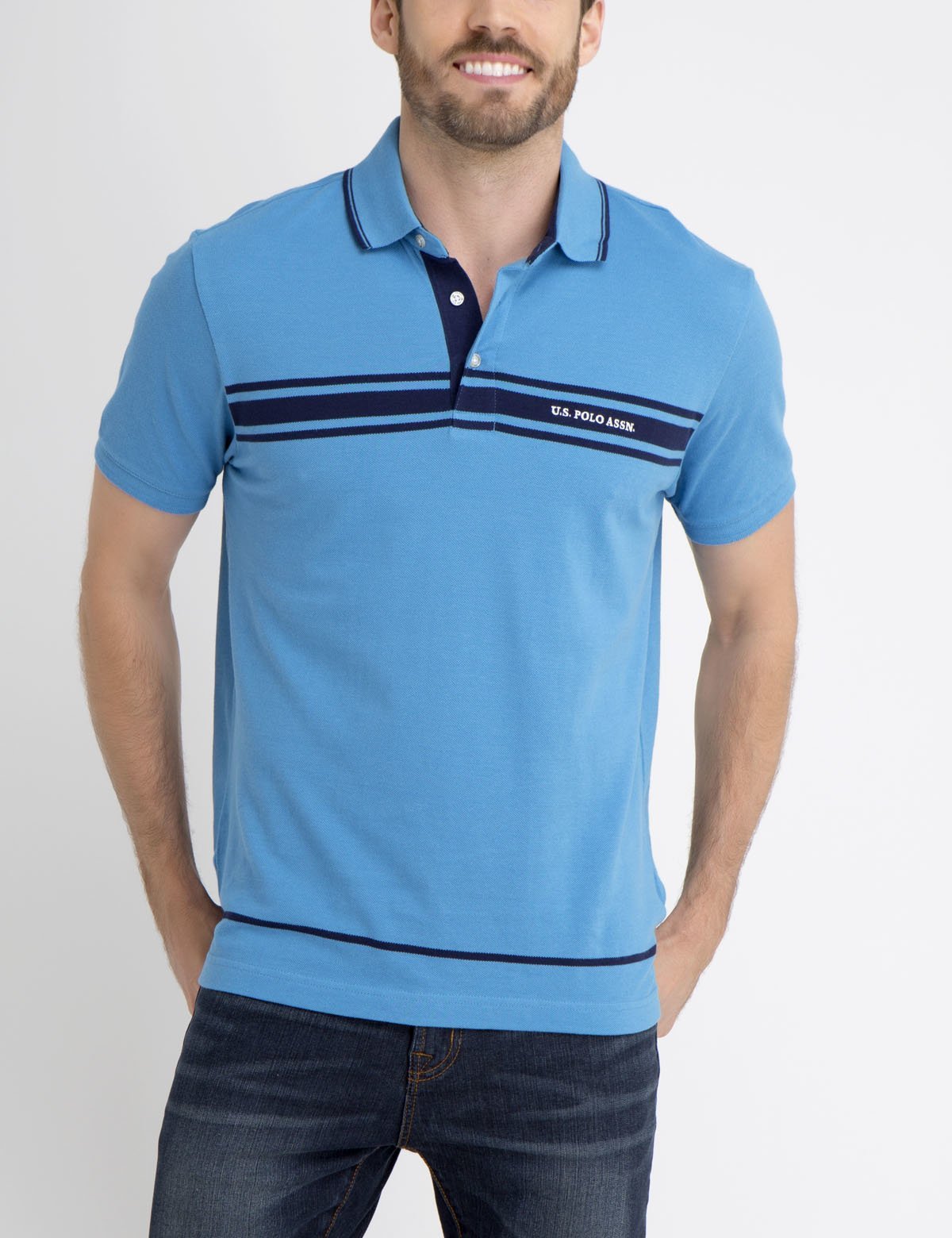 Striped Polo Shirt for Men with Embroidered Logo | U.S. Polo Assn.