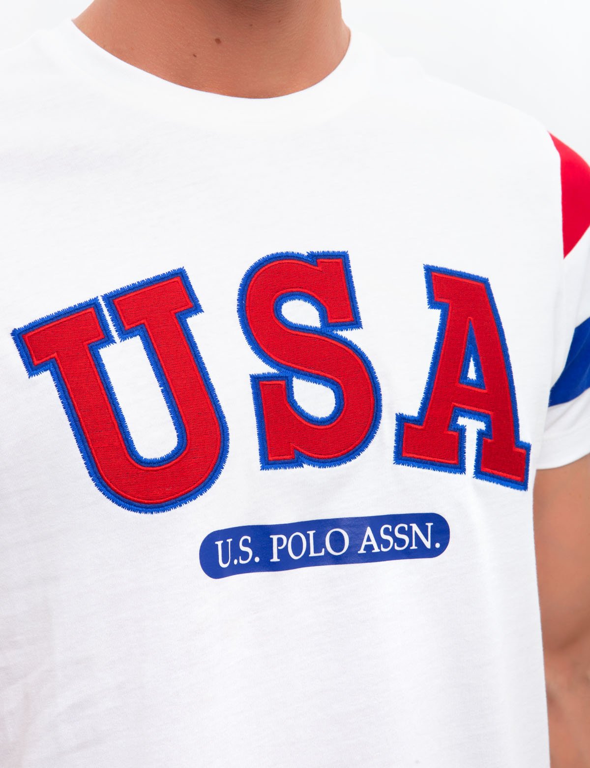 USA Graphic Crew Neck T-Shirt | Patriotic Red White Blue Cotton