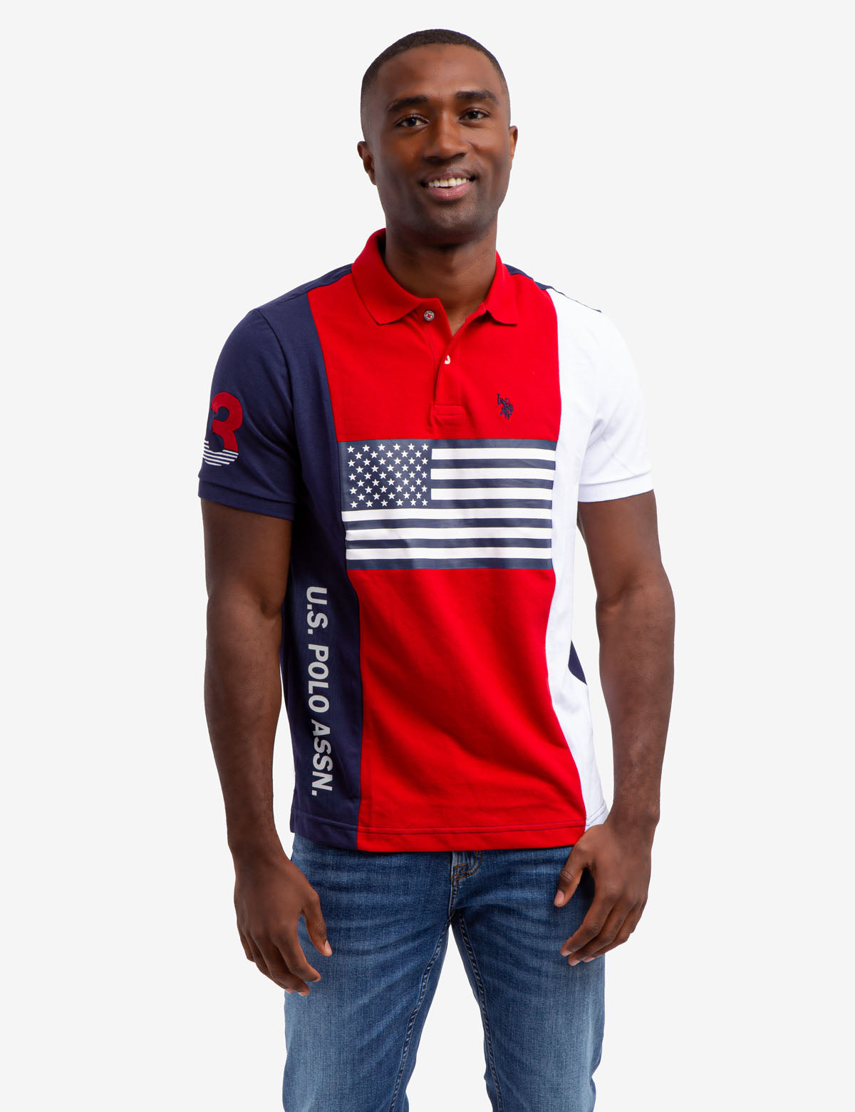 USA Flag Colorblock Polo Shirt for Men | U.S. Polo Assn.