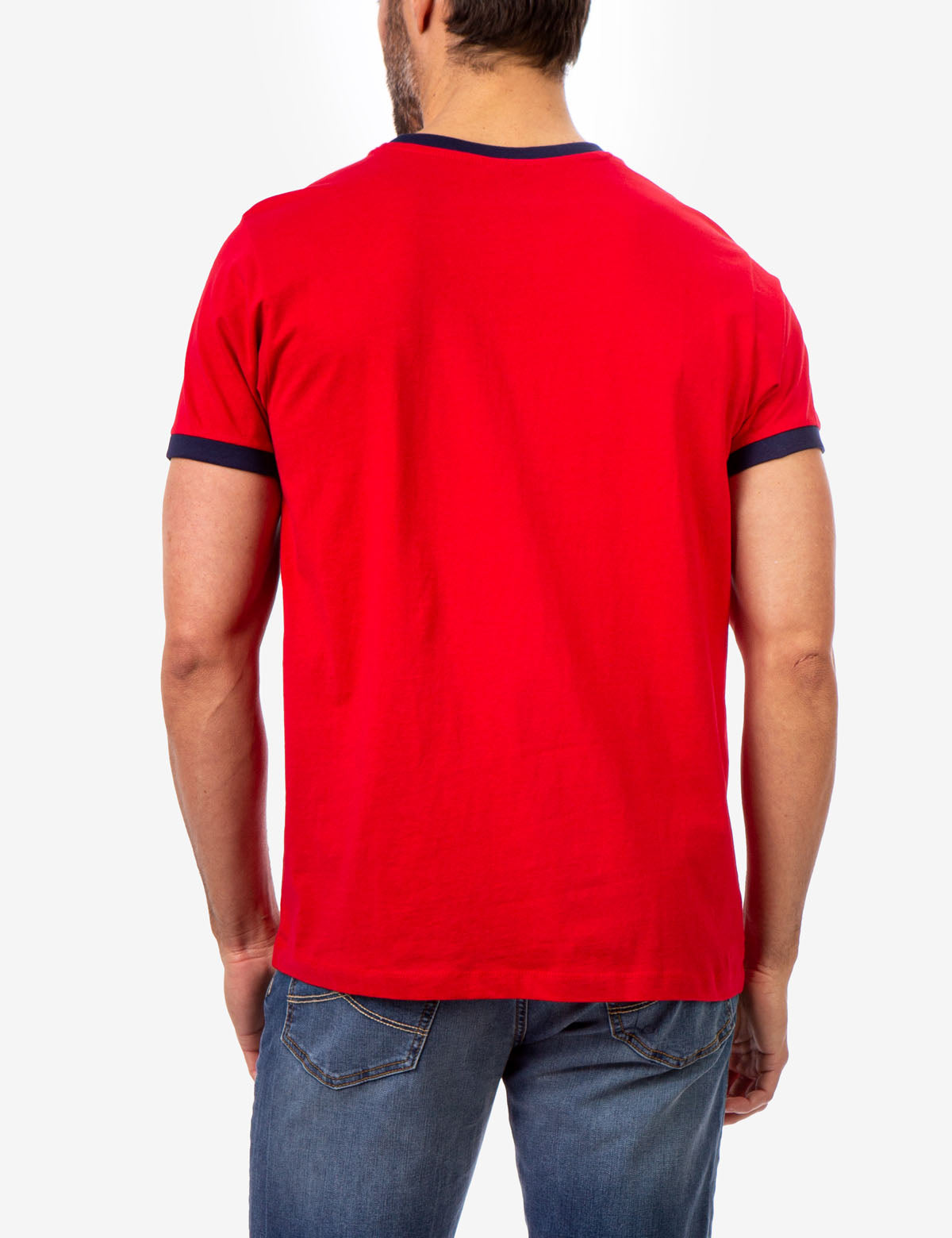 USA Logo Crew Neck T-Shirt with Contrast Trim & USPA Stitching