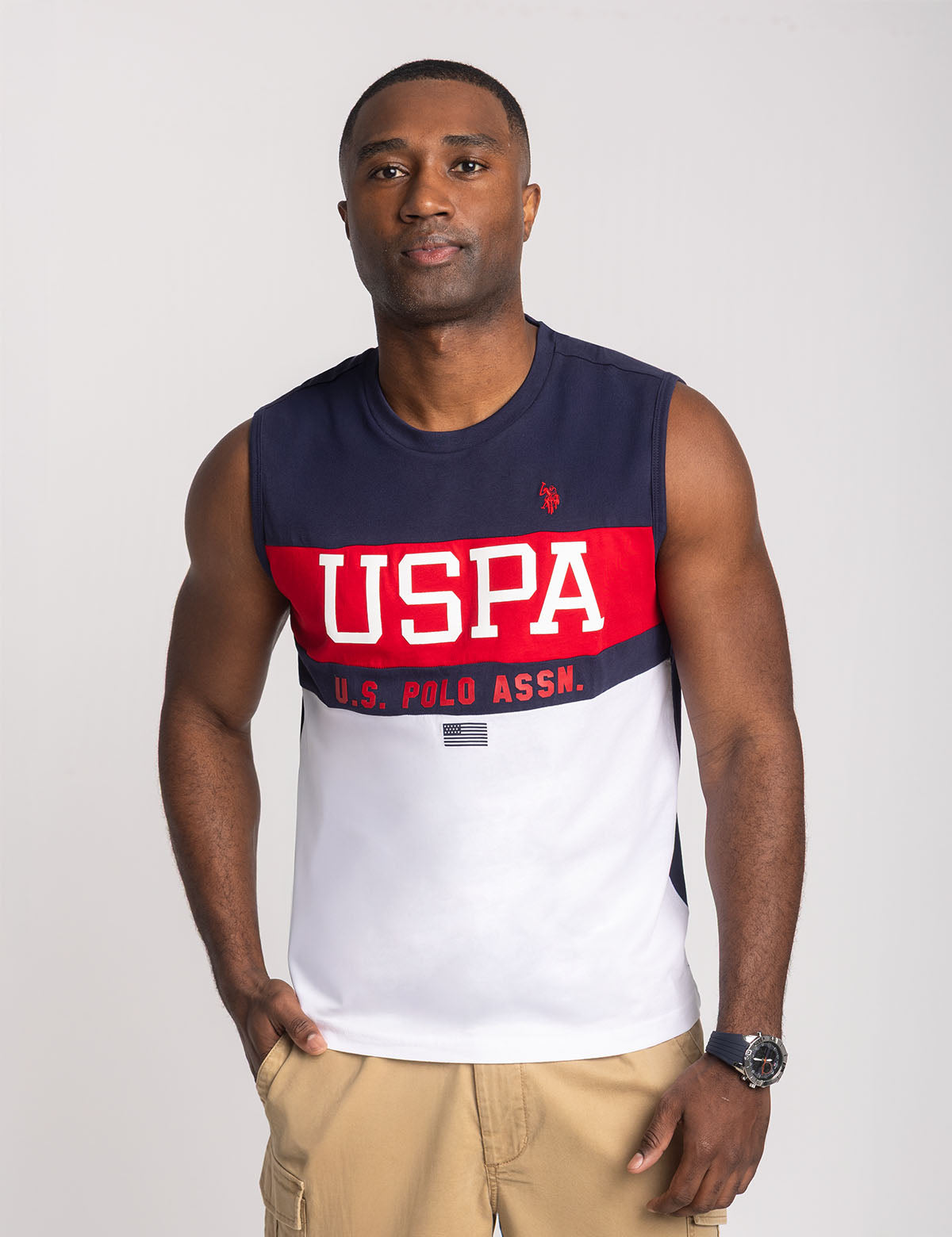 Color Block Muscle Tank for Men & Women | USPA