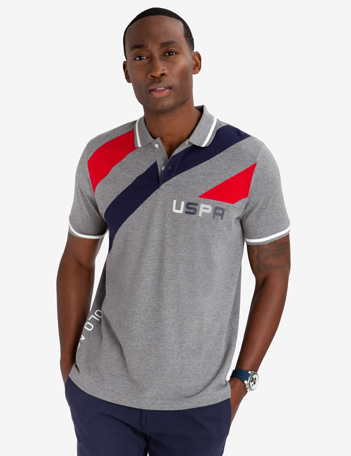 Colorblock Polo Shirt for Men | 100% Cotton USPA