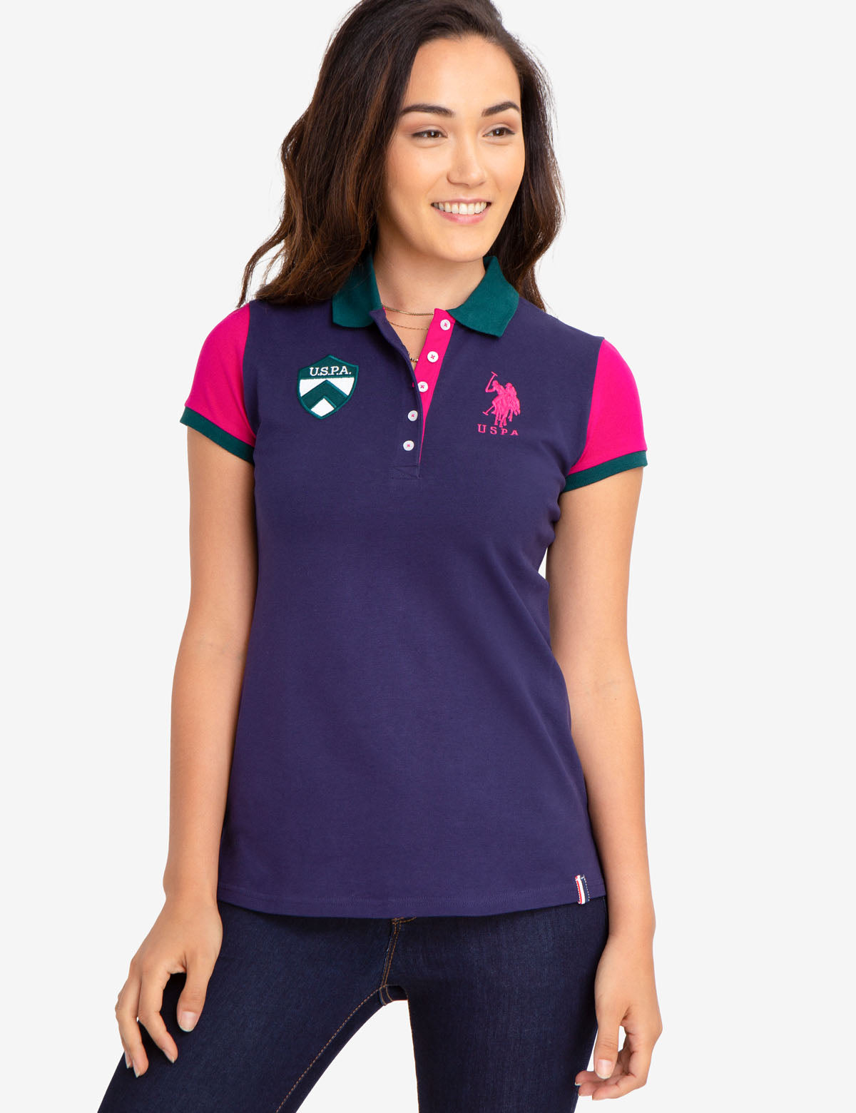 Colorblock Polo Shirt for Men | 100% Cotton USPA