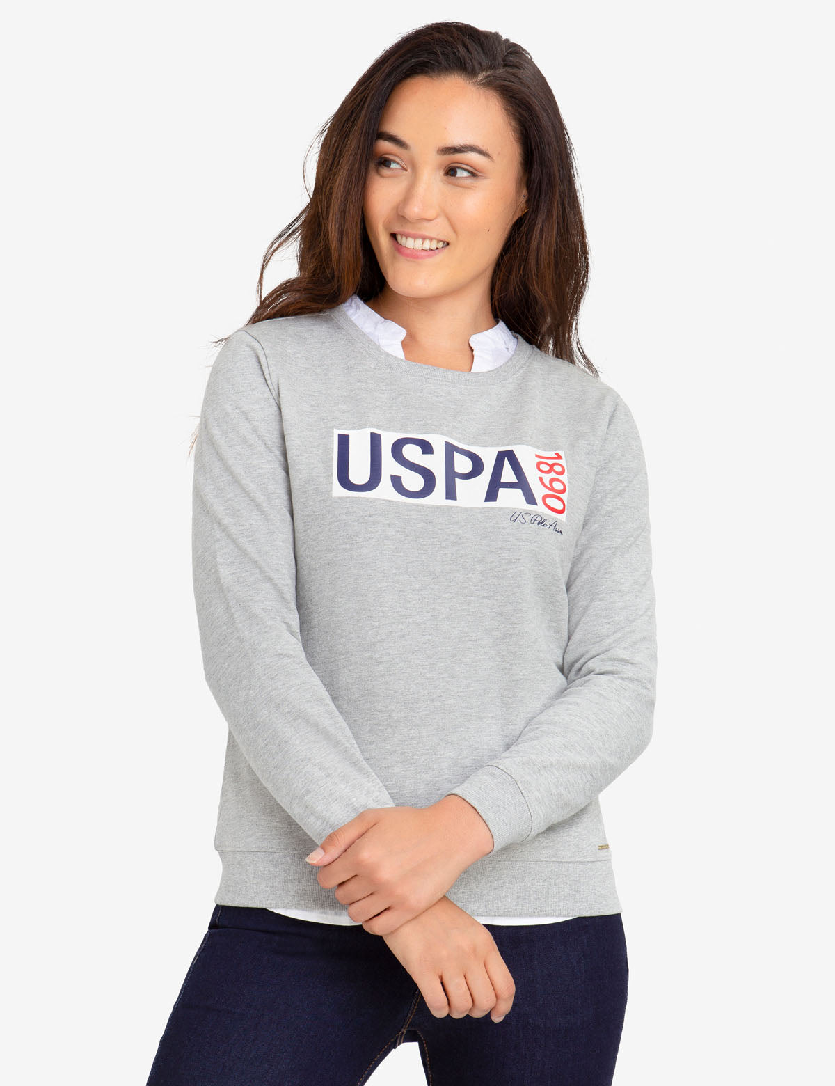 French Terry Crew Neck Sweatshirt with Graphic | U.S. Polo Assn.