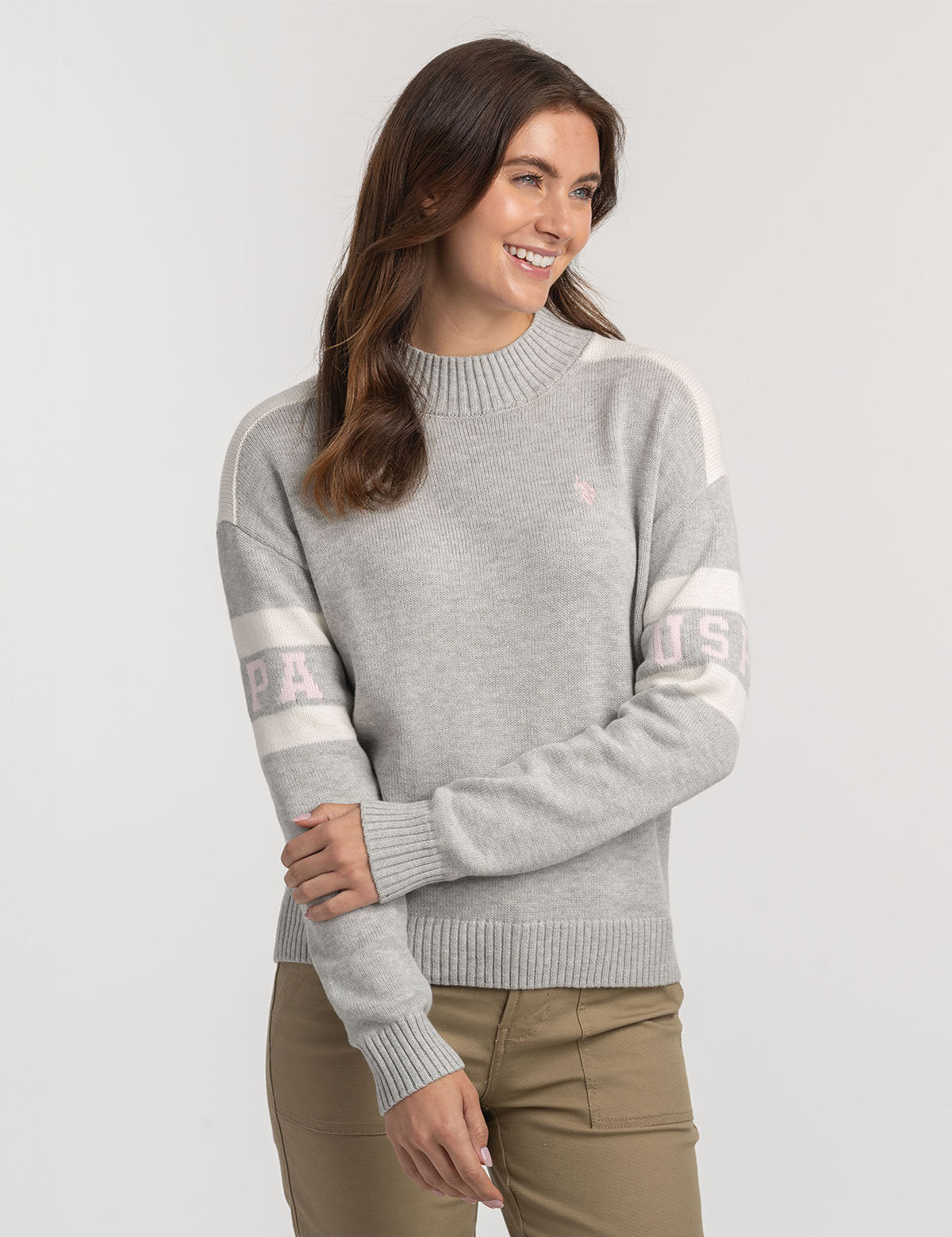 Mock Neck Football Sweater for Men | USPA