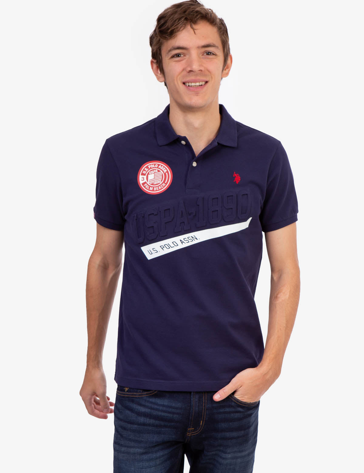 Men's Graphic Pique Polo Shirt | USPA