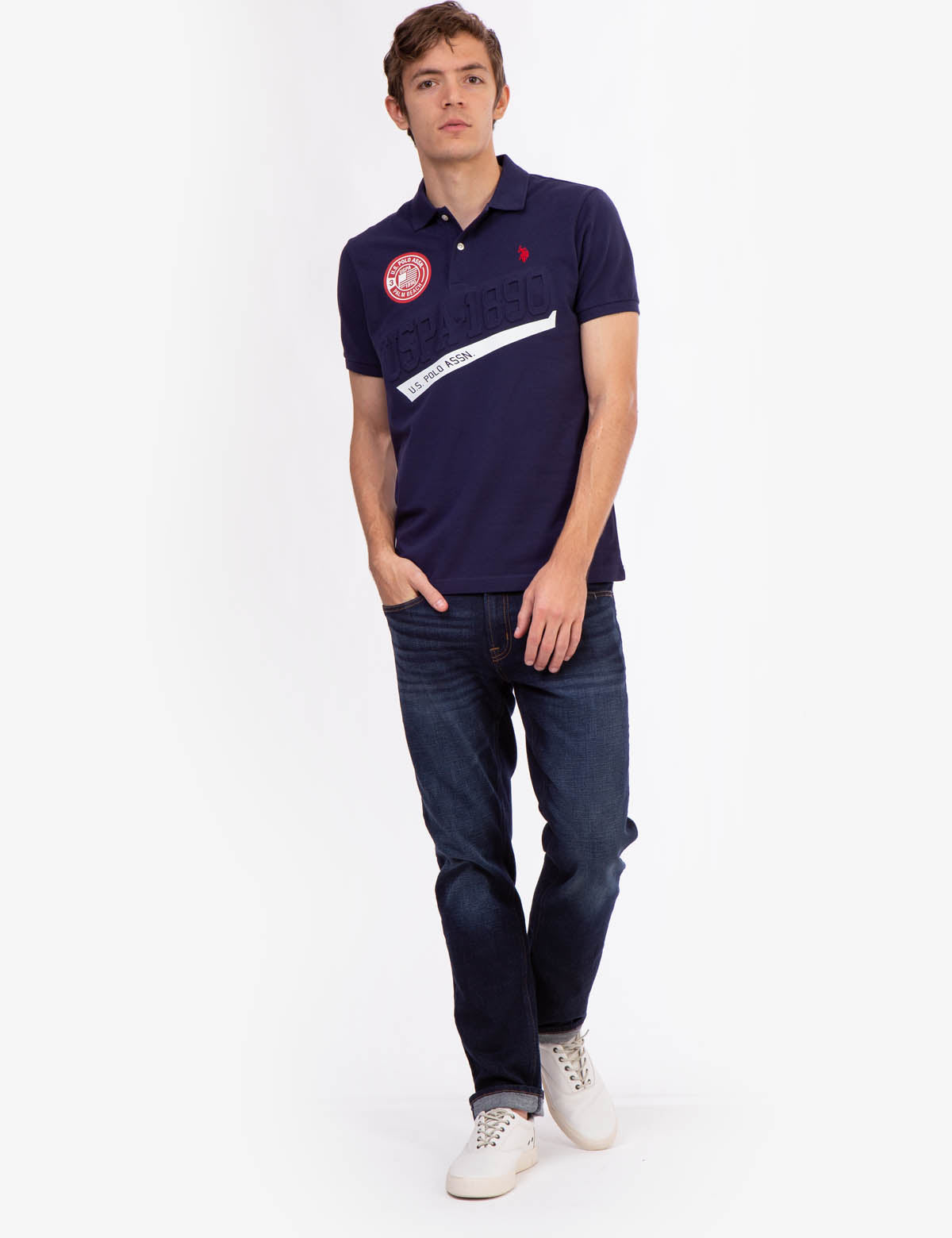 Men's Graphic Pique Polo Shirt | USPA