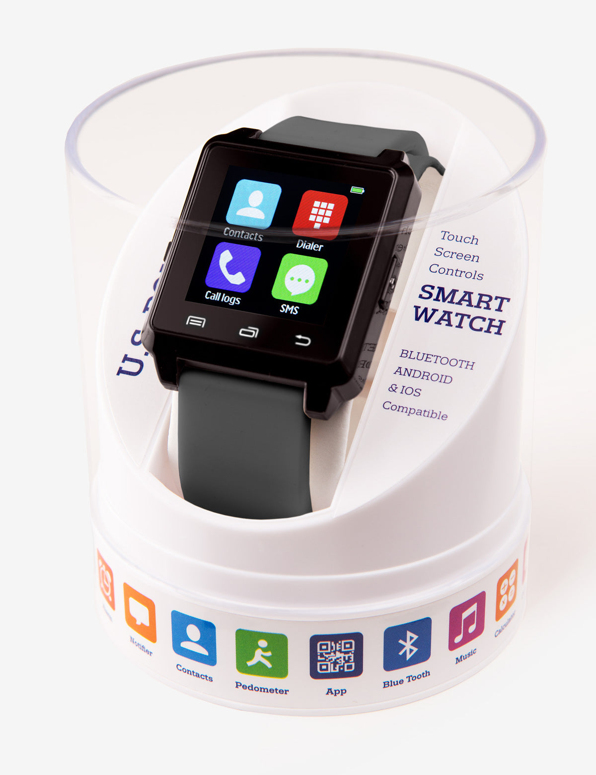Bluetooth Smart Watch with Fitness Tracking & Call Alerts | USPA Grey