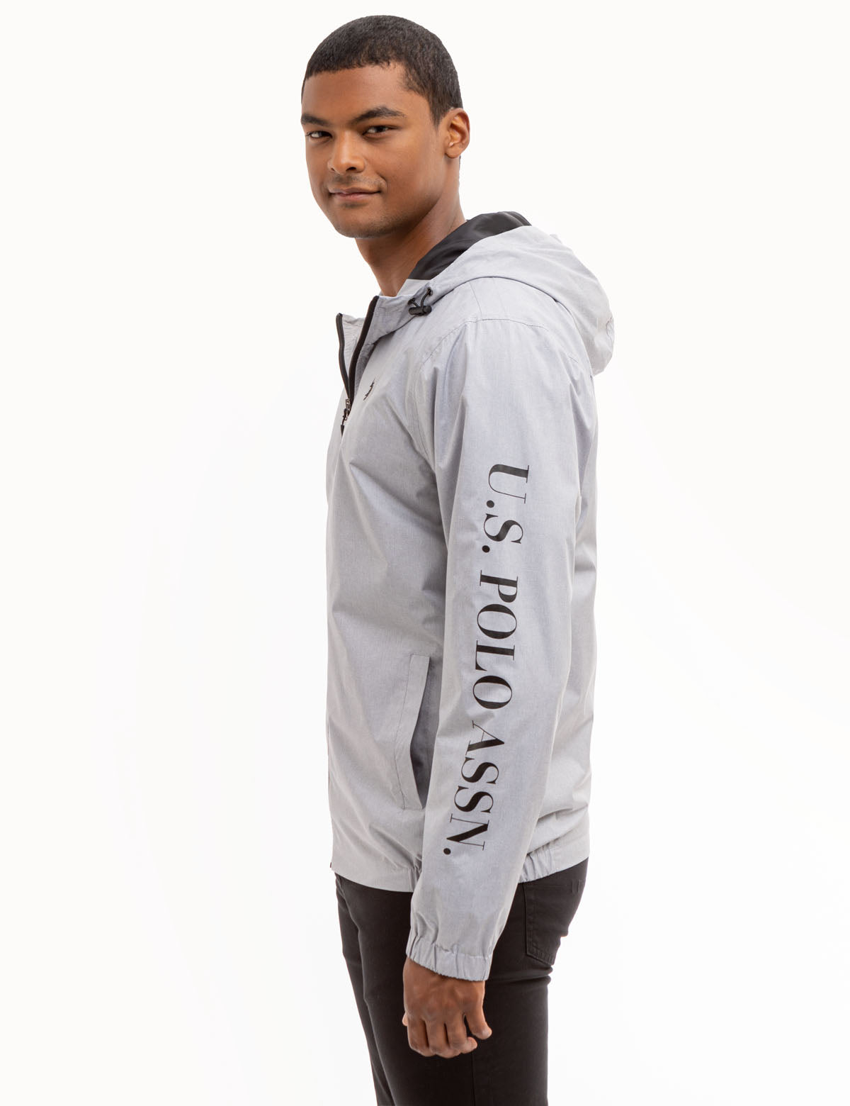 Heathered Hooded Windbreaker for Men & Women | USPA