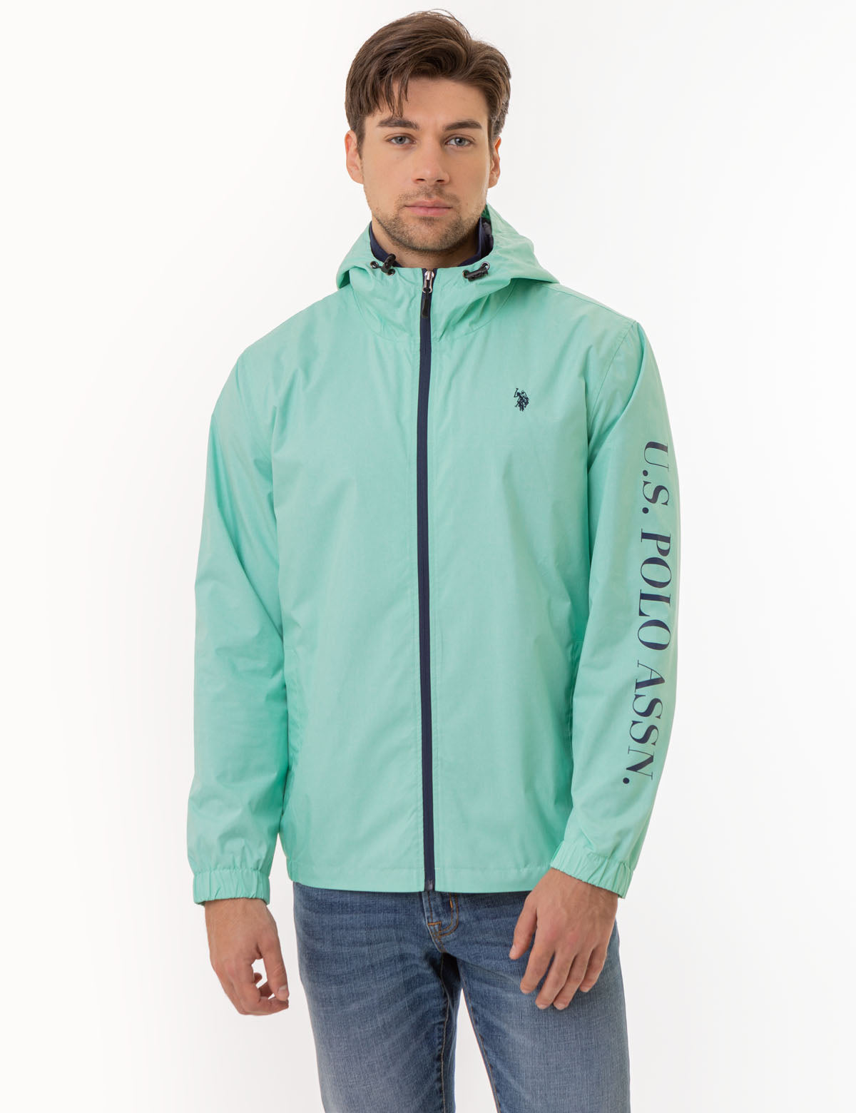 Heathered Hooded Windbreaker for Men & Women | USPA
