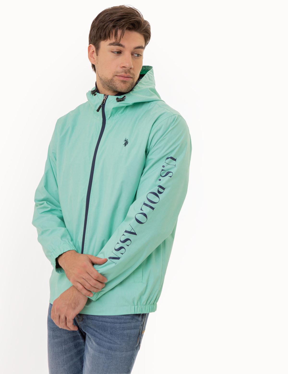 Heathered Hooded Windbreaker for Men & Women | USPA