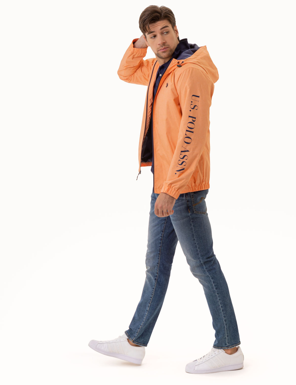 Heathered Hooded Windbreaker for Men & Women | USPA