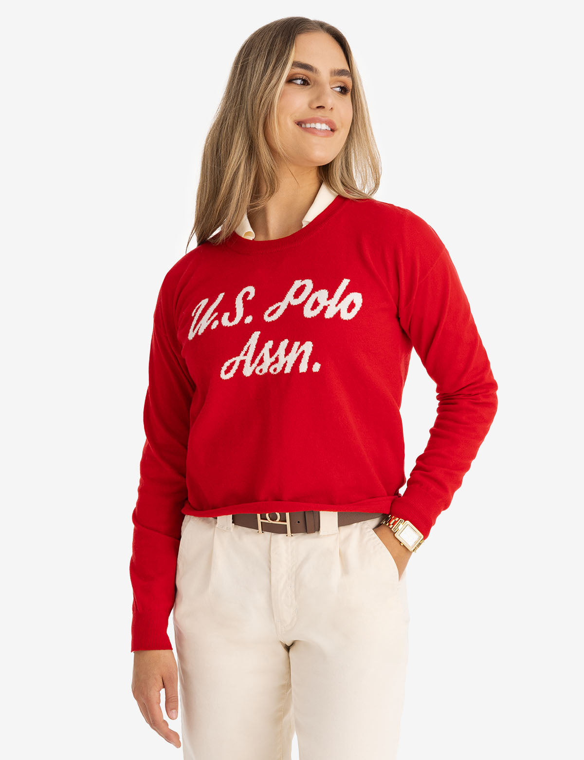 Intarsia Knit Sweater for Men & Women | USPA