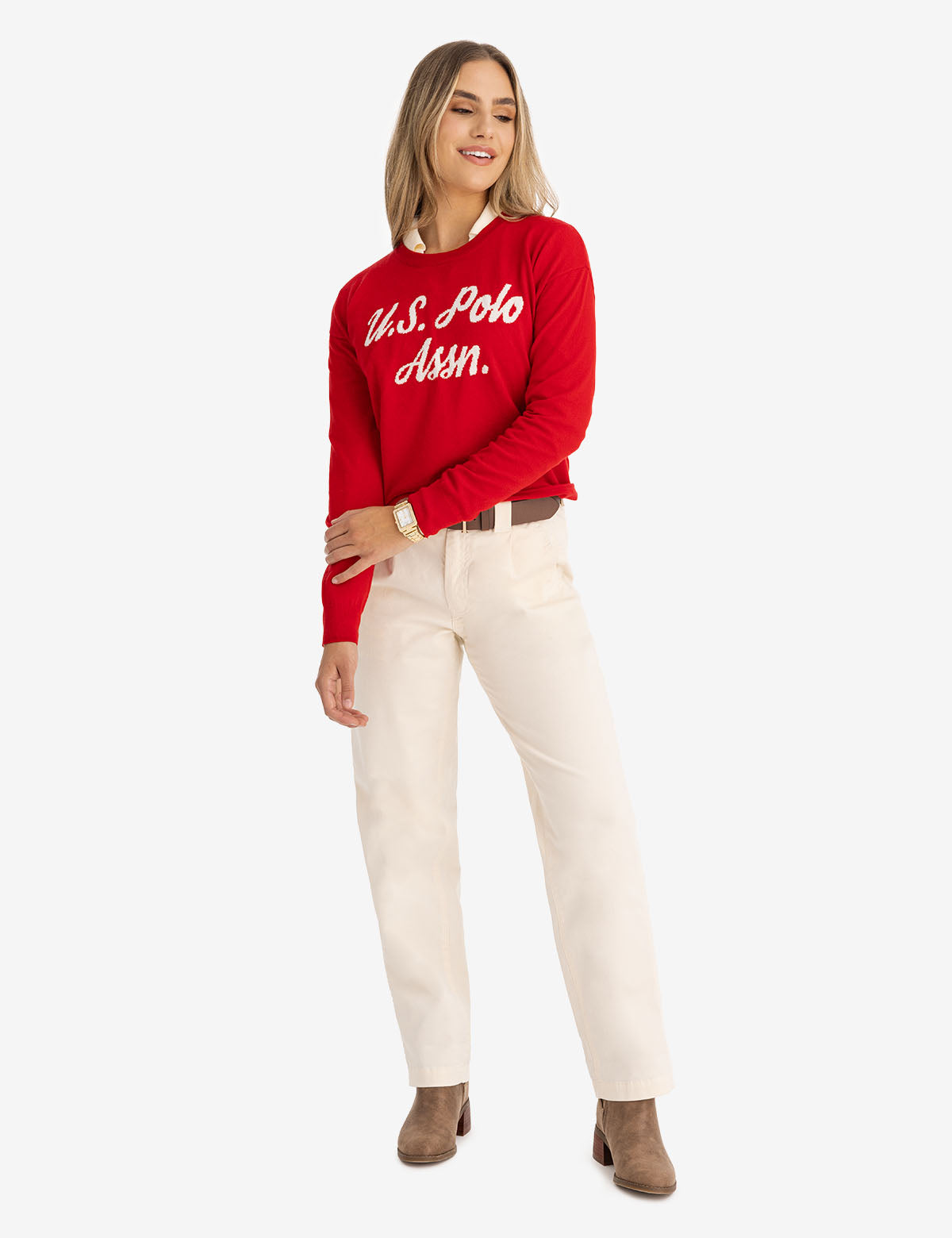 Intarsia Knit Sweater for Men & Women | USPA