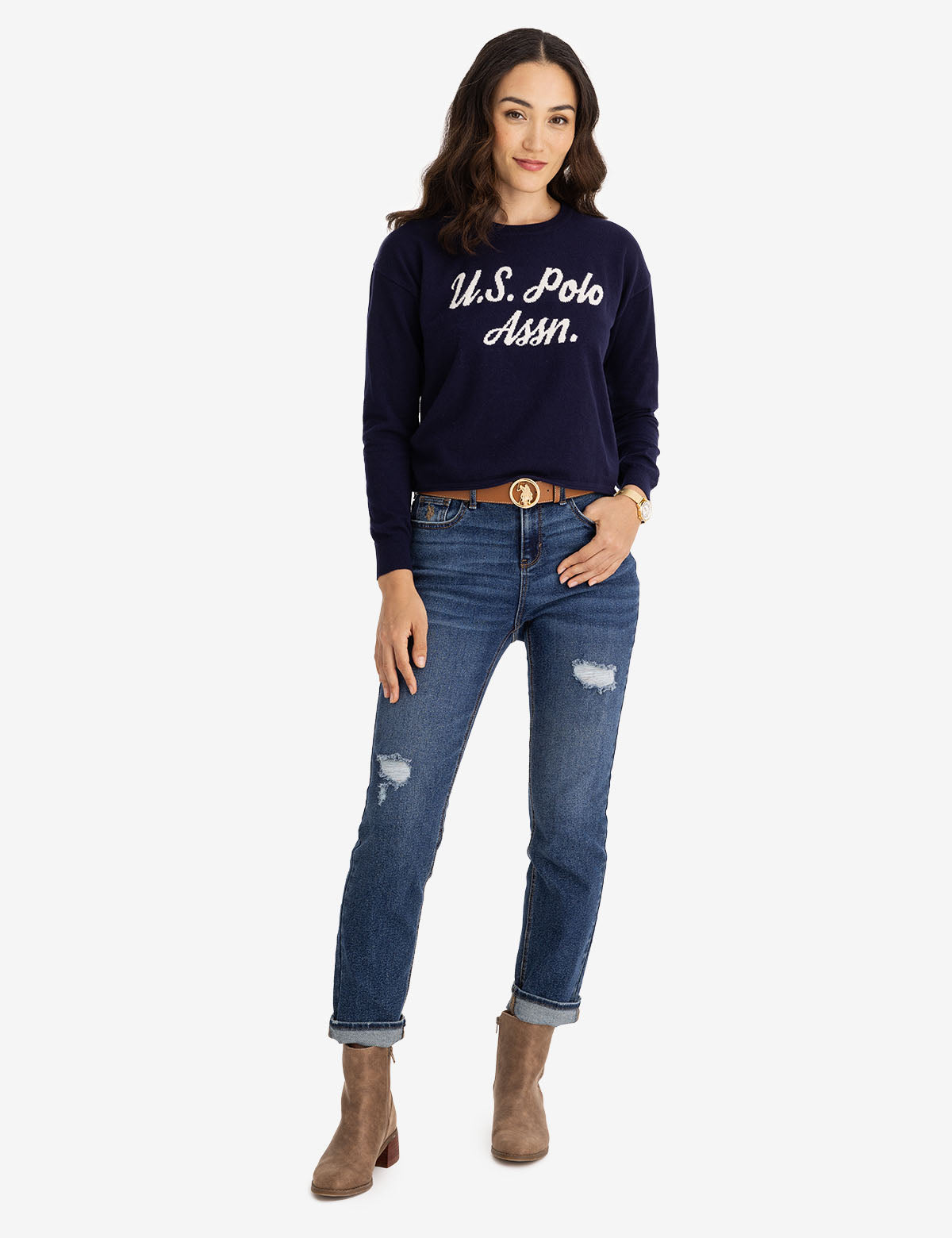 Intarsia Knit Sweater for Men & Women | USPA