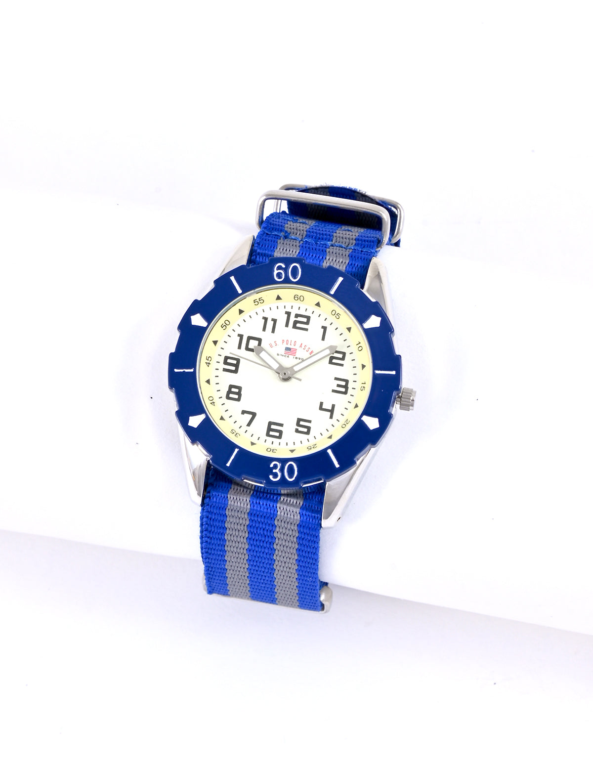 Blue & Gray Nylon Strap Watch for Kids | USPA Junior