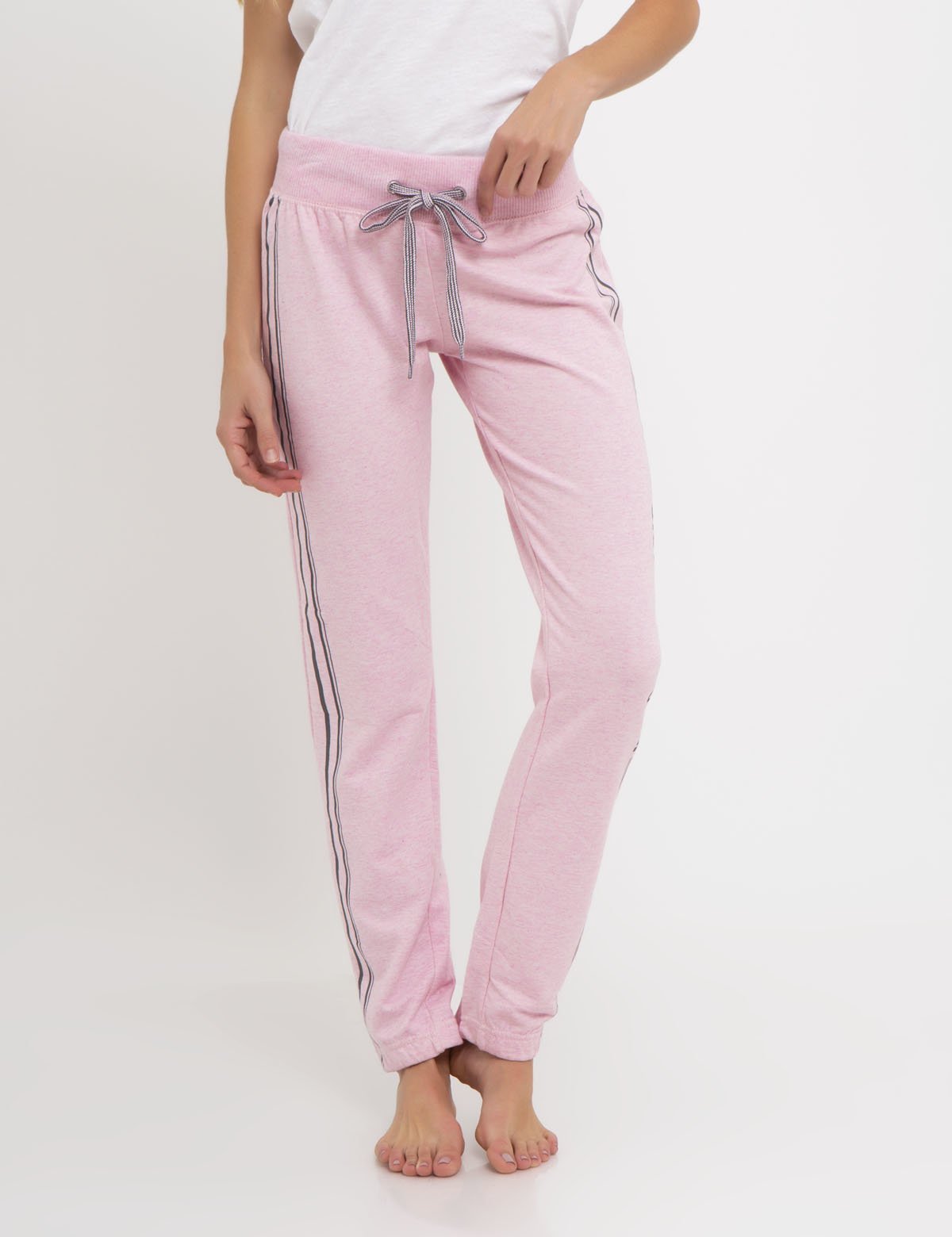 USPA Lounge Joggers with Elastic Waistband & Side Stripe | Cotton Blend