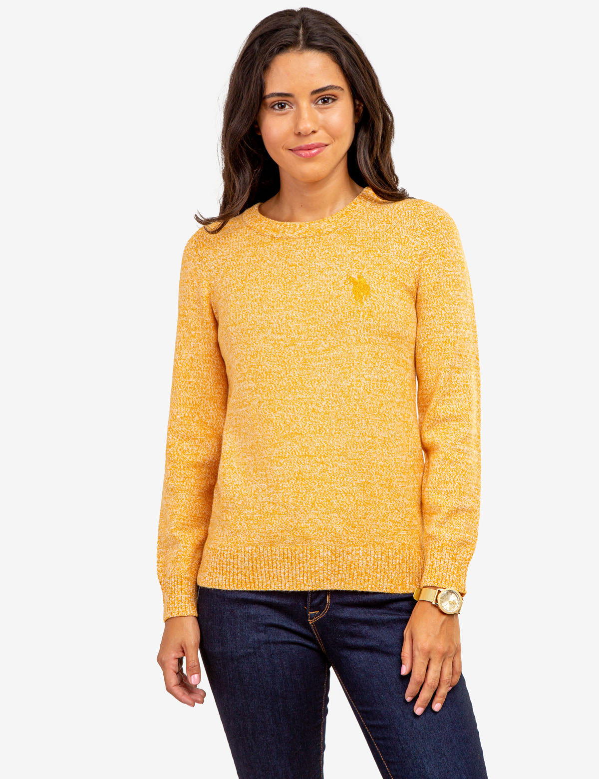 Marled Crew Neck Sweater for Men | USPA