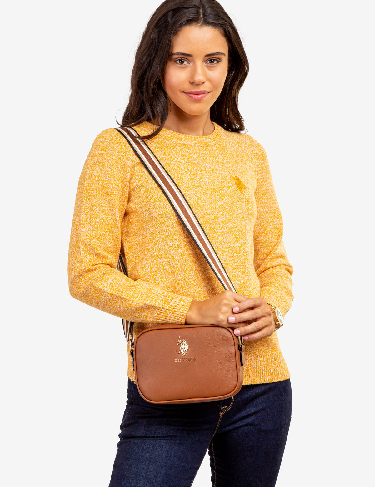Marled Crew Neck Sweater for Men | USPA