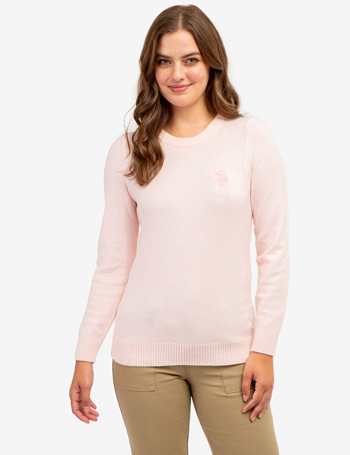 Marled Crew Neck Sweater for Men | USPA