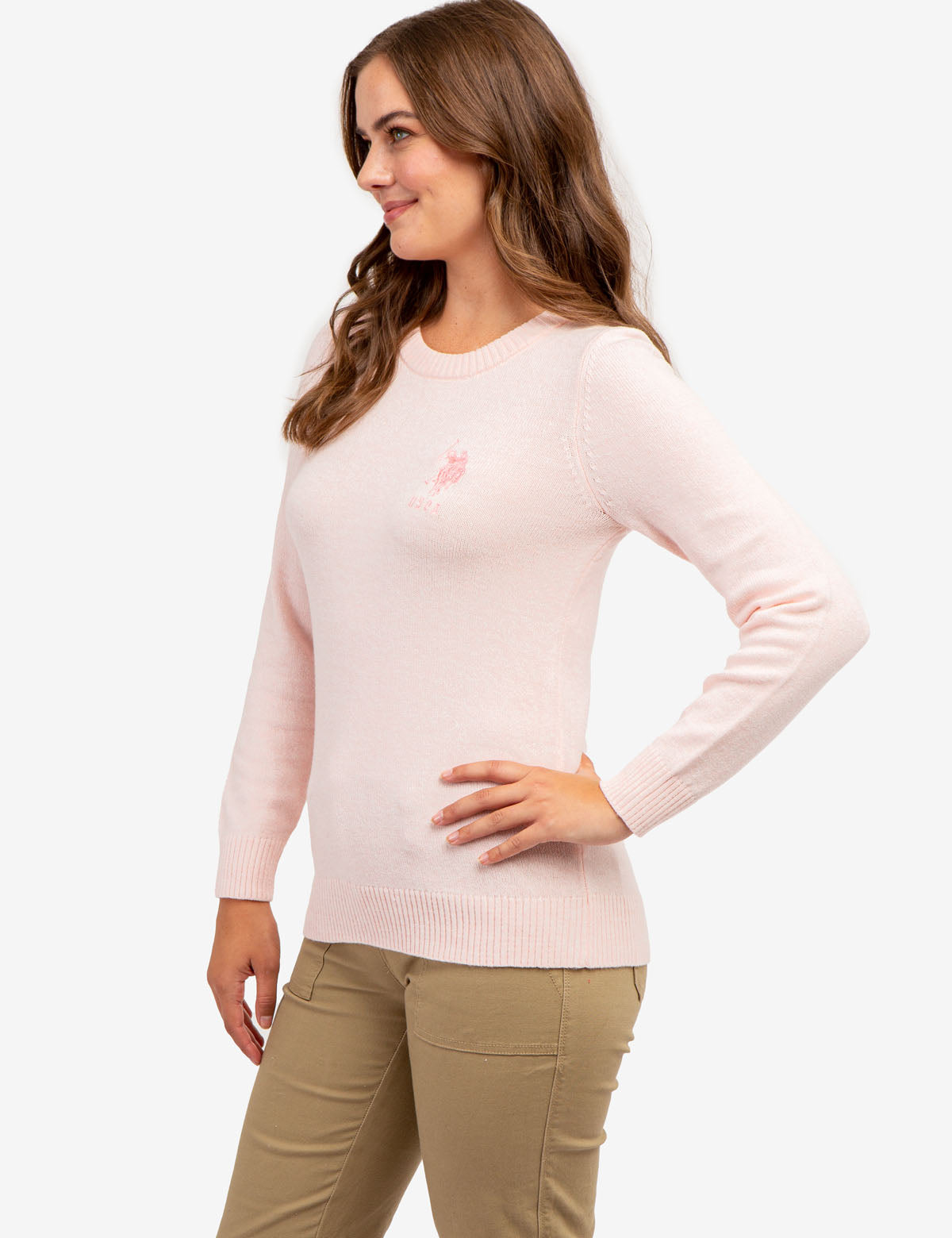 Marled Crew Neck Sweater for Men | USPA