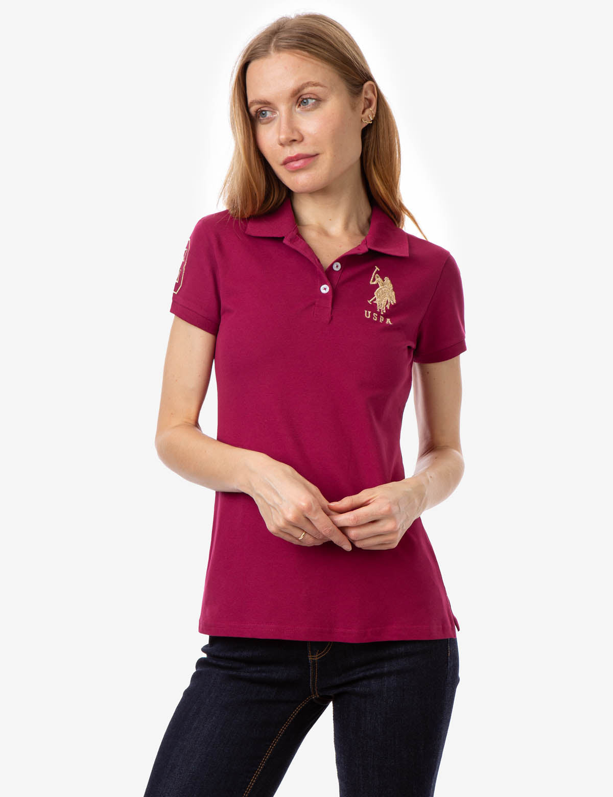 Metallic Print Polo Shirt for Men | USPA