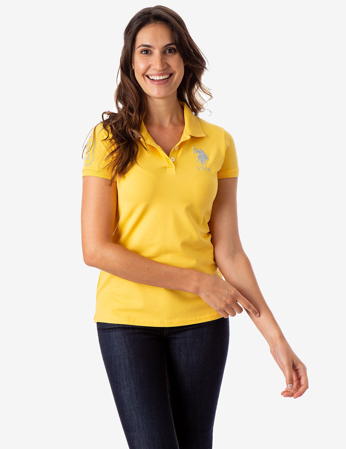 Metallic Print Polo Shirt for Men | USPA