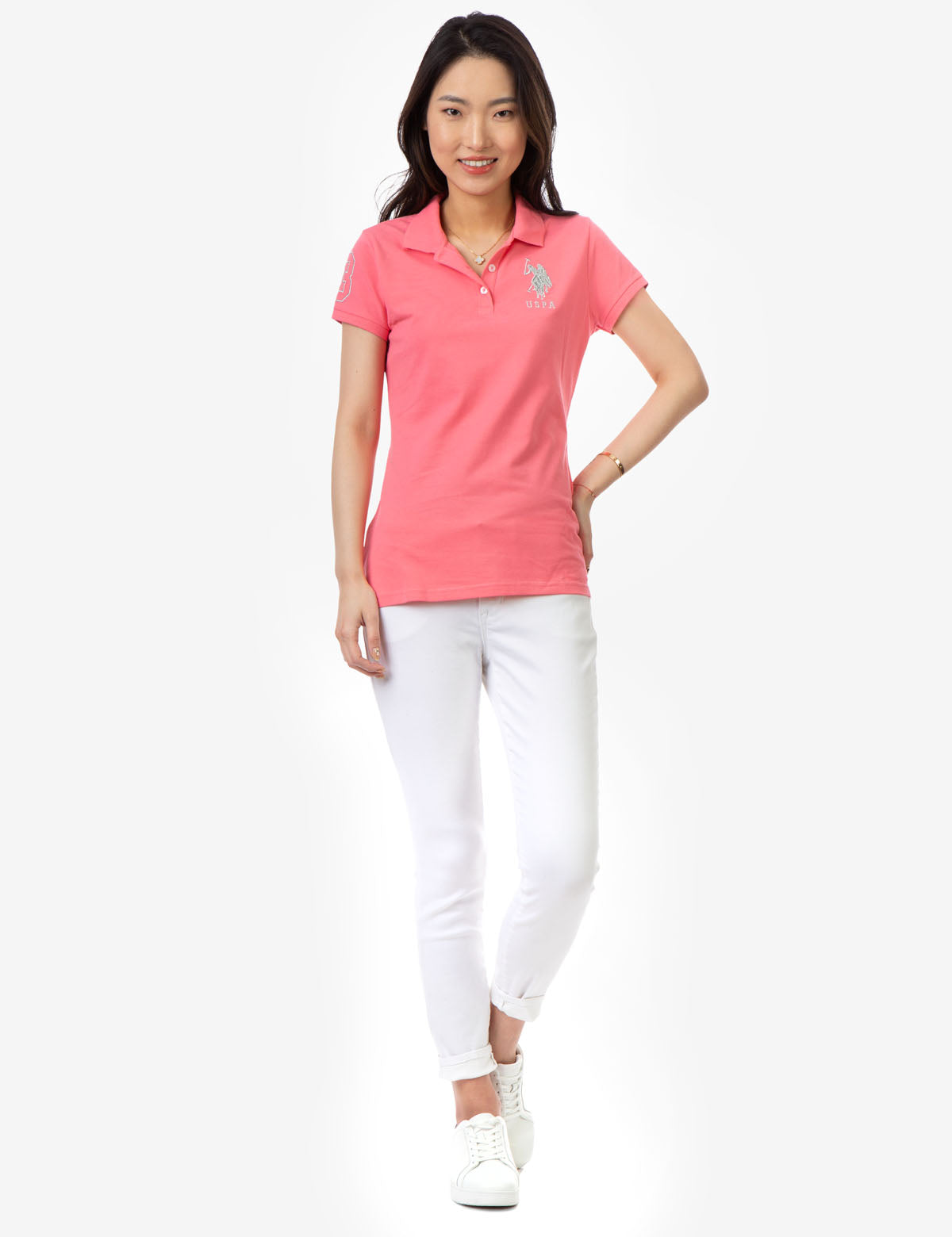Metallic Print Polo Shirt for Men | USPA