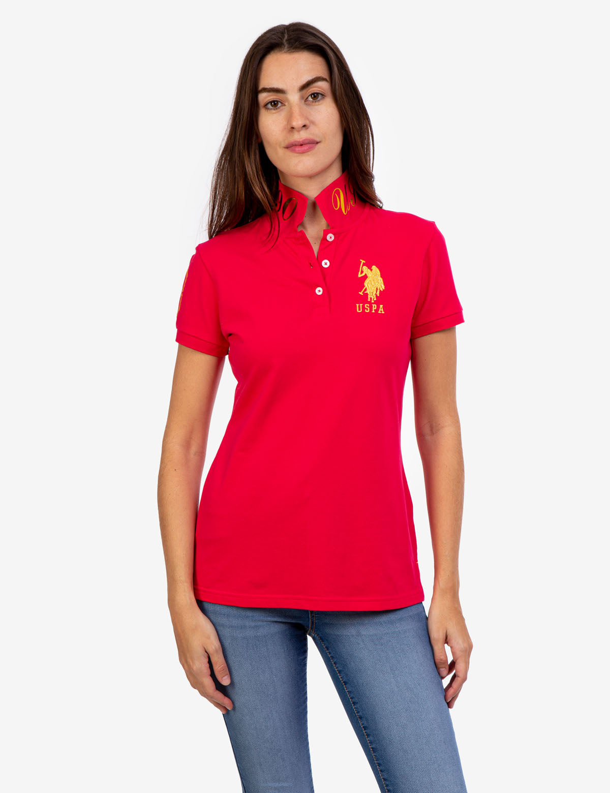 Metallic Print Polo Shirt for Men | USPA